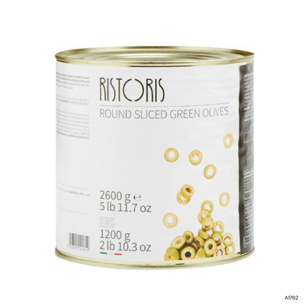 Round Sliced Green Olives